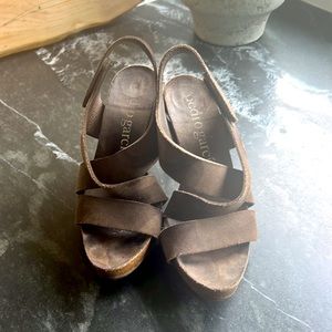 Pedro Garcia Lynna Suede Olive Camo Strappy Heel Sandals EU Size 38 / 8